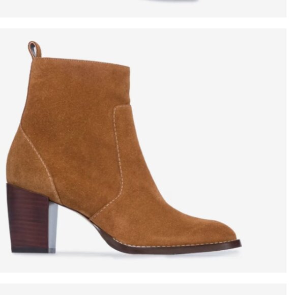 NEW BERNARDO Made In Brazil Suede Norwich Booties in tobacco for women 725 8j4 - Picture 5 of 9